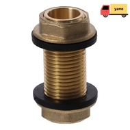 YANE Tube Adaptor, G1/2 G3/4 G1 Male Brass Bulkhead Fitting, Water Tank Adapter Tube Connector Water