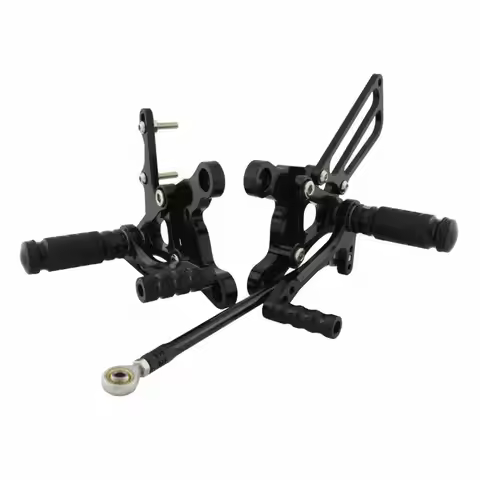 Black Adjustable Rearset Footrests Foot Peg For HONDA CBR 400 900 919 RR Fireblade CBR400RR NC29 CBR