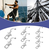 4/3/2 Pcs 316 Stainless Steel Snap Swivel Shackle 360 Degree Rotation Swivel Eye Snap Shackle Quick 