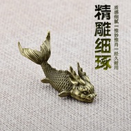 Best seller Copper alloy Ornaments < Fish Dragon > Home Accessories Retro Arowana Mascot Desk Decora