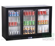 缺貨)三門玻璃冷藏展示冰箱Warrior 樺利4尺5三門吧台冷藏櫃BBT-350S/酒/飲料/水果等