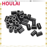 HOULAI 100Pcs Plastic Standoff, 4.2mm/ 0.17 Inch 7mm/ 0.28 Inch Round Spacer Washer, Non-conductive Black Round ABS for  Printer TV