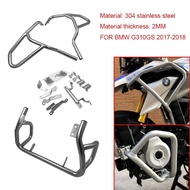 促销 G310gs Upper & Lower Crash Bar Motorcycle Engine Guard Bumpers Crash Bars Frame Protector Silver 
