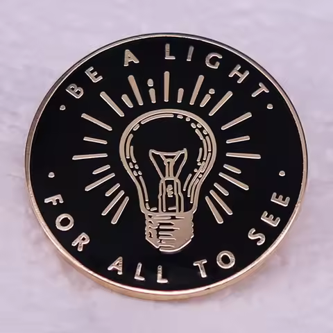 Be A Light for All To See Enamel Pin Brooches Scripture Bible Badge Faith Religious Jewelry