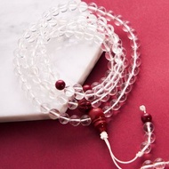 白水晶6mm14K包金4圈念珠手鍊 | 108佛珠