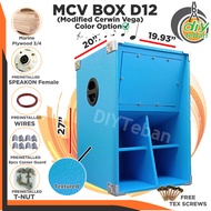 MCV BOX D12 ( Modified Cerwin Vega ) Speaker BOX Only with Terminal, Handle 4th Order Bandpass Speak