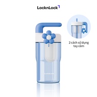 Bình Nước Nhựa LocknLock Handy Infuser Bottle ABF916 770ml Hàng Chính Hãng Có Ống Hút Và Tay Cầm - J
