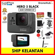 GoPro Hero 5 Black / Hero 5 Black 4K Video Action Camera [ Basic Superbike Set ] ( 3-Months Warranty