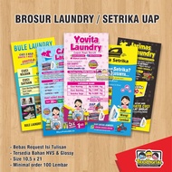 (isi 100) CETAK BROSUR LAUNDRY | SETRIKA UAP CUSTOM
