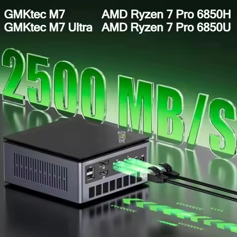 GMKtec M7 AMD 6850H/ M7 Ultra 6850U MINI PC DDR5 16GB 500GB Nvme SSD WIFI6 BT5.2 2*2.5G Lan Desktop 