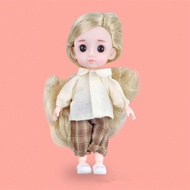 6 Inch Doll 13 Movable Joints BJD Doll Kawaii Cute Dolls with Casual Set Clothes Dress Up Toys Best Gift for Girls Kid Dolls