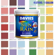 DAVIES SR WATERBASE ACRYLIC PAINT | 1 GALLON / 4 LITERS | ODORLESS (GREEN , VIOLET AND BLUE)