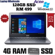 BARU MODEL Laptop Acer C740 Windows 10 Pro  4GB RAM ||  128GB SSD Best price free gift murah|| MS OF
