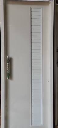 pintu kamar mandi pvc lux motif aluminium warna putih