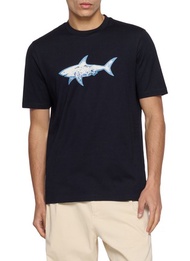 PAUL & SHARK SHARK PRINT COTTON JERSEY T-SHIRT