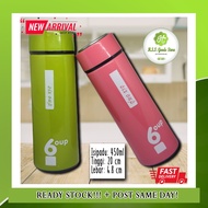 New Arrival! 6 Oup Thermal Holder Leakproof Glass Water Bottle (450ml)