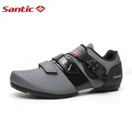 Santic รองเท้าปั่นจักรยานชายไม่มีคลีท โซลระบายอากาศได้ รองเท้าจักรยานมืออาชีพสำหรับผู้หญิง แบบไม่ล็อ