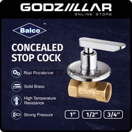 Balco Stopcock Stop  | Concealed / Chrome | Bathroom Shower Stop  (1/2 &amp; 3/4 &amp; 1)