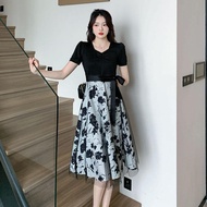 HITAM Latest Model Christmas Dress 2024 Korean Dress 2025 Christmas Clothes for Women Korean Style D
