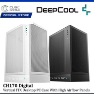 DEEPCOOL CH170 DIGITAL ITX DESKTOP PC CASING / CASE WITH FULL SIZED AIR COOLING , MULTIPLE DATA POIN