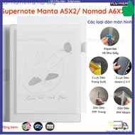 Screen protector for Supernote Manta A5X2/ Nomad A6X2 book readers and notes, PaperLike type, PPF, N