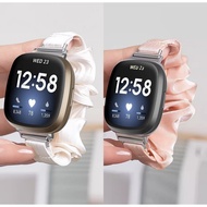 Elastic Hair band Design Silk Strap For Fitbit Versa 4 Strap Fitbit Sense , Fitbit Versa 3 Strap , F