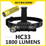 NITECORE HC33 Portable Headlamp CREE XHP35 HD max 1800 lumen beam throw 187 meter headlight 8 working modes outdoor head light