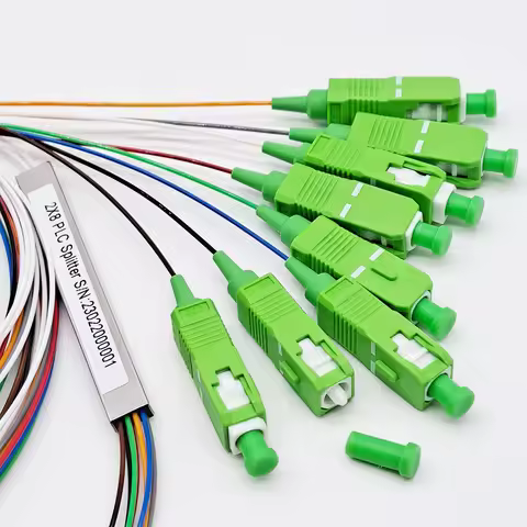 1Pcs 2X2 2X4 2X8 2X16 2X32 PLC SC APC Optic Optical Fiber Splitter SM 0.9Mm G657A 9/125Um FTTH