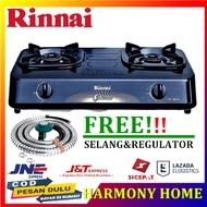 KOMPOR RINNAI 2 TUNGKU RI-202 S/302S/522E/522S/522C KOMPOR GAS 2 TUNGKU SUN BURNER / KOMPOR GAS RINN