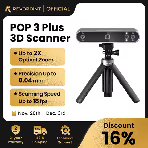 Revopoint POP 3 PLUS 3D Scanner For 3D Printer 0.04mm Precision 18fps Speed Handheld Scanner Standar
