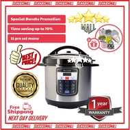 MUGEN Smart Pressure Cooker 6L Non Stick Pot Stainless Steel Inner Pot Free Gifts - Ready Stock