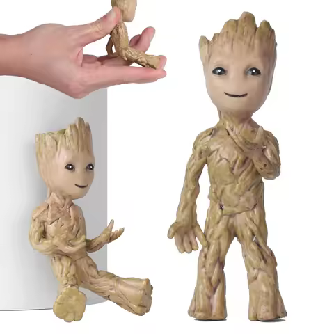 Action Figurine Handicrafts Home Study Room Decoration Miniature Model Baby Groot Tree Man Character