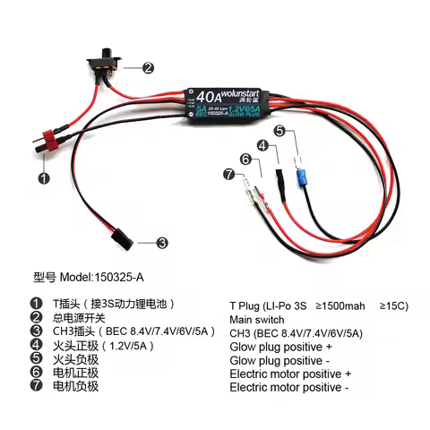 wolunstart Remote Start Electric Starter 150325-A Compatible with Traxxas 3.3 ez Start