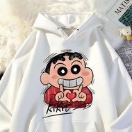 2025 Autumn Winter Hooded T Japanese Cartoon Crayon Shin-Chan Printed Hoodie Sweatshirt Couple Style