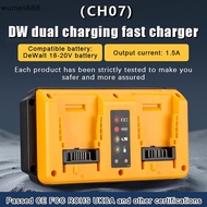 wumei888 Portable Dual Ports Charger EU/US Adapter For Dewalt 18V 20V DCB202 DCB204 DCB205 DCB206 DC