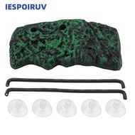IESPOIRUV Turtle Basking Island, Suction Cup Safe Turtle Floating Island, Ornament Floating Resin Gr