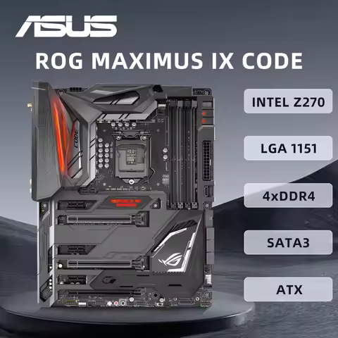 ASUS ROG MAXIMUS IX CODE Motherboard Support i5-6500 7600K i7-6700K 7700K CPU DDR4 4133MHz ARGB USBC