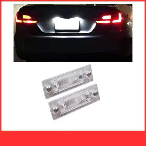2x Rear Number Plate Light Lamp For VW Passat T5 Jetta Caddy 3B5943021E White Full License Plate Num