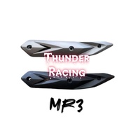 MUFFLER PROTECTOR EXHAUST COVER MODENAS MR3 MR 3 EURO3 EURO 3 SILVER BLACK CHROME EKZOS COVER SMALL 