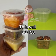 tp sq150 - thinwall square mini 150ml - cup dessert - thinwall kotak