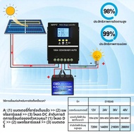 Y & H MPPT 60A 80A 100A คอนโทรลเลอร์ชาร์จพลังงานแสงอาทิตย์ LCD เอาต์พุต USB คู่ 12V 24V 36V 48V ตะกั