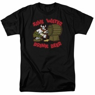 Hagar The Horrible Save Water Drink Beer Comic Book Tee Black