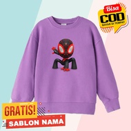 Spiderman Miles Morales Kids Sweater Boys & Girls Sweater Jacket/ Custom Name Spiderman Miles Morale