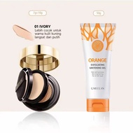 【Ready】GMEELAN Black Truffle Air Cushion Foundation Concealer Oil Control High Coverage +Orange Exfo