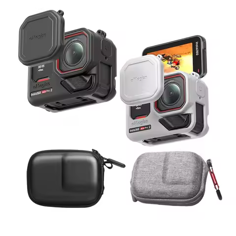 Silicone Case for Insta360 Ace Pro 2 With Lens Cover Cap Mini Carrying Bag Storage Bag for Insta360