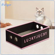Cardboard Cat Scratcher Box Scratching Pad Scratching Rectangular Playing Sleeping Lounger Box Corru