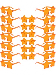 20PCS New Star Shaped Dopamine Colorful Fashion Glasses, Frameless Cute Glasses, Simple Style Gradie