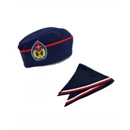 TOPI PENGAKAP & SCARF PENGAKAP SAIZ M & L TOPI PENGAKAP LINE MERAH SCARF KEM PENGAKAP KELENGKAPAN PE