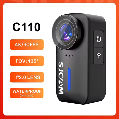 SJCAM C110 4K Action Camera with 135° Wide Angle f/2.0 Lens EIS Stabilization 1500MP Photos 200Min B