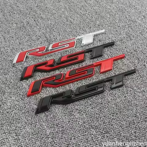 3D Metal RST Logo Sticker Rear Trunk Emblem Badge Car Decals For Chevy Chevrolet Silverado DENALI Re